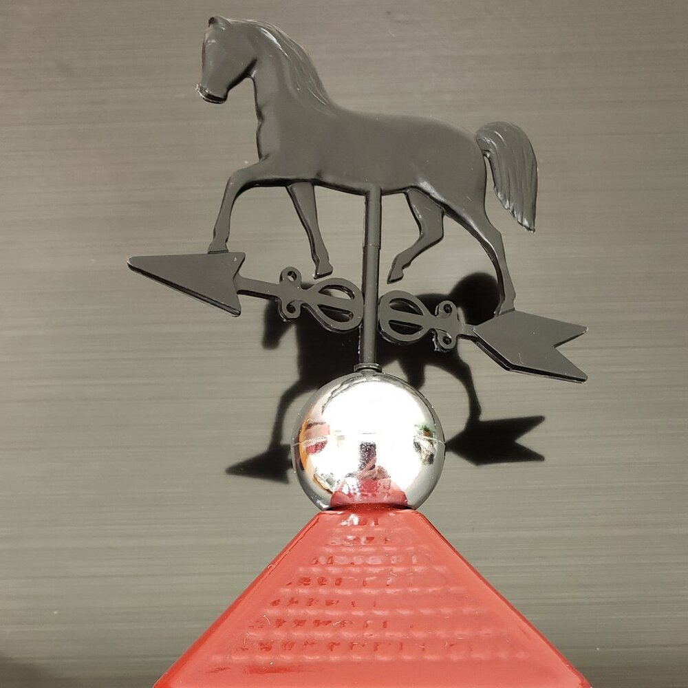 Vintage Avon HORSE WEATHERVANE RED ROOF Glass Collectible Bottle - Picture 6 of 7
